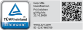 TÜV Certified AI Consultant - TÜV Prüfzeichen-Signet mit individueller ID-Nummer